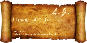Lippay Júlia névjegykártya